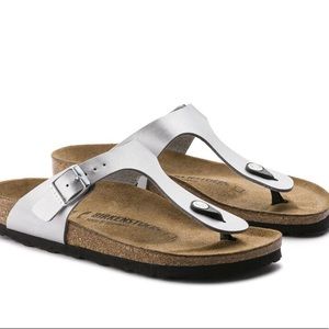 Birkenstock Gizeh Birko-Flor Silver